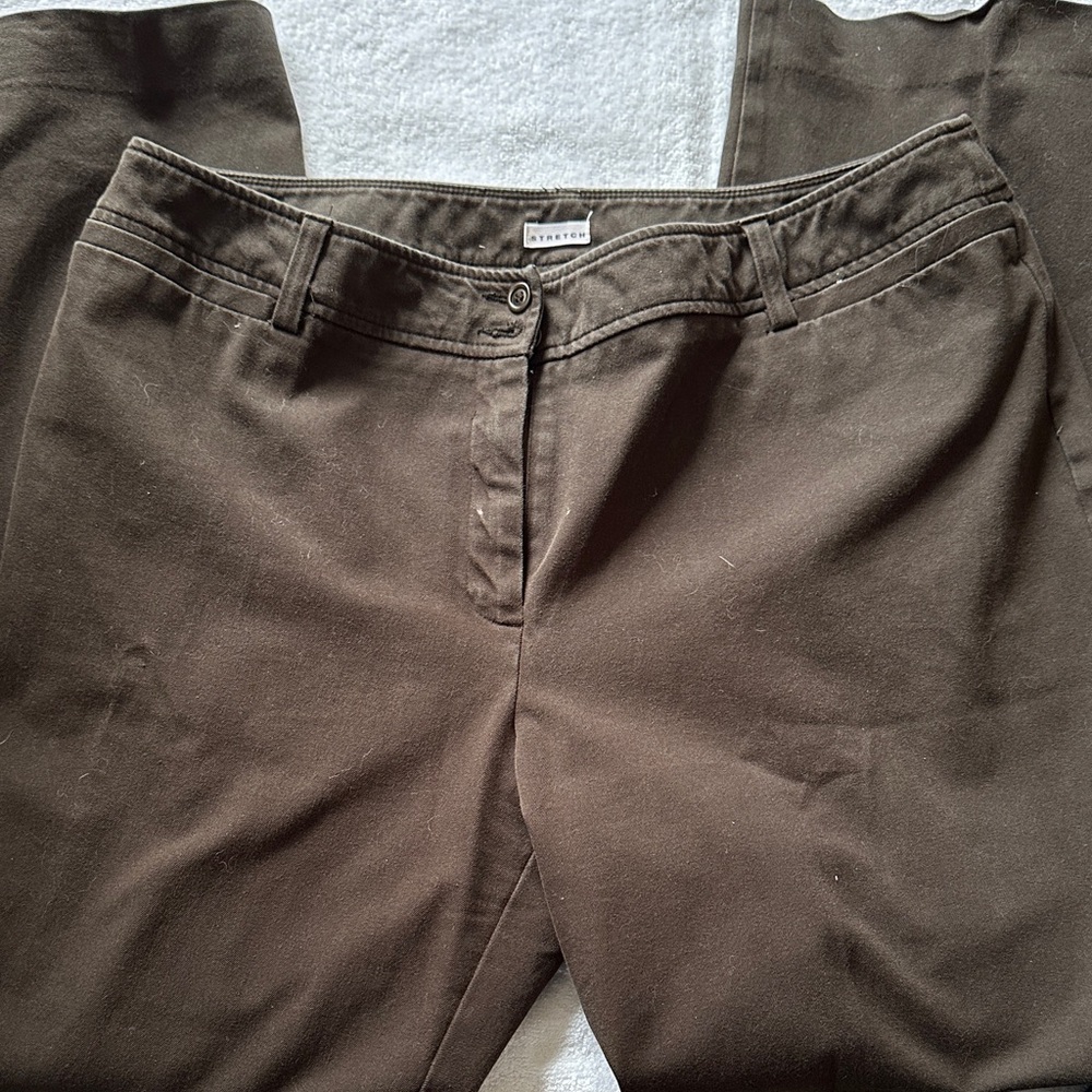 Jones New York Sport Brown Pants with Stretch Size 16